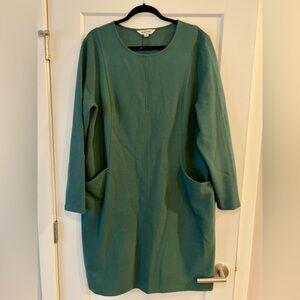 Boden Ellen Ottoman Dress - Forrest Green